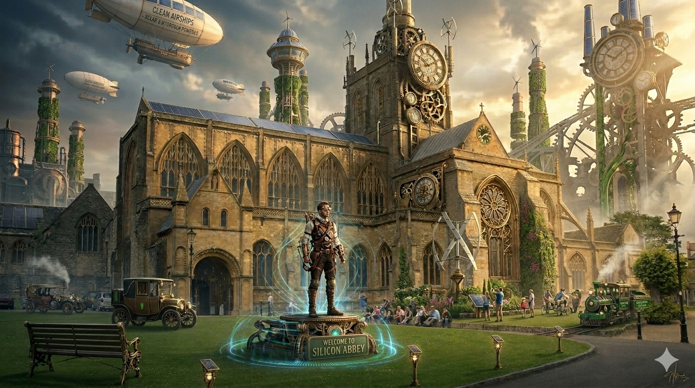 Concept image of Sherborne's historic buildings reimagined as a future innovation campus